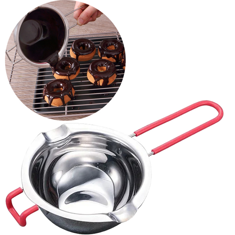 Candle Making Supplies - Paslanmaz Çelik Balmumu Eritme Potası Uzun