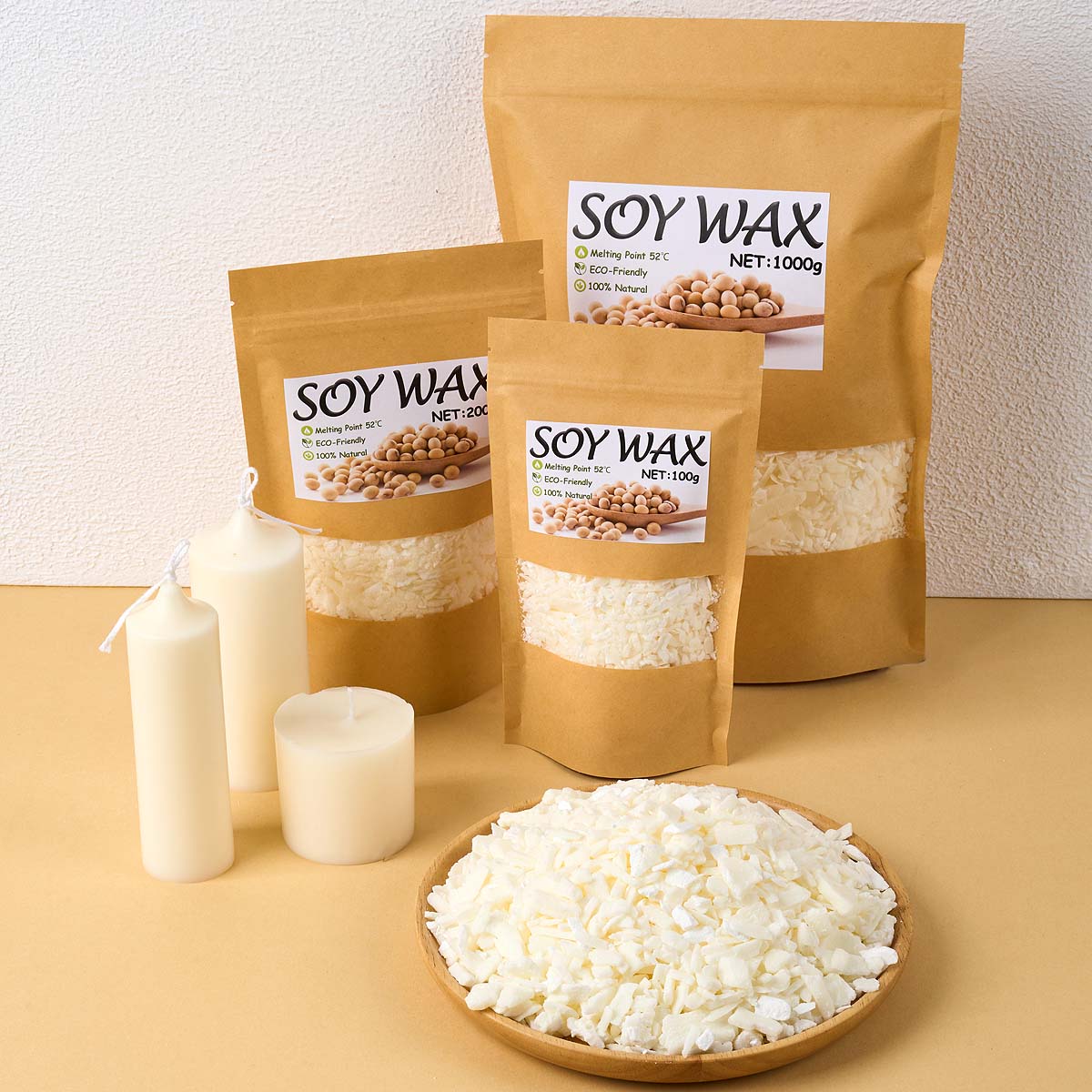 1 Pound Saf Beyaz Soya Balmumu - Candle Making Wax Melter incelemesi ve fiyatı