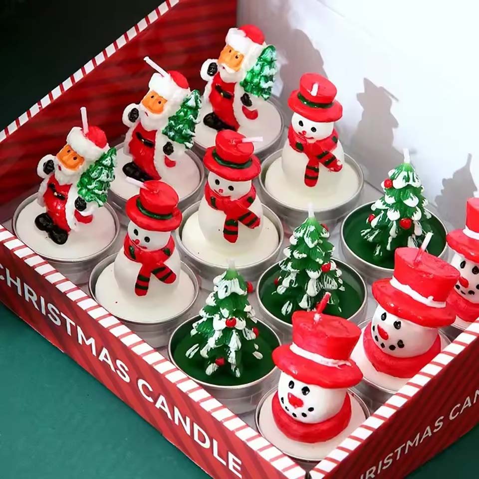 12 adet mumlar noel dekorasyon - Candle Making Oil Scents incelemesi ve fiyatı